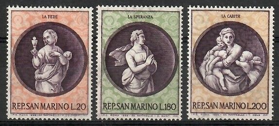 Znaczek San Marino 1969 Mi 939-941 Czyste **