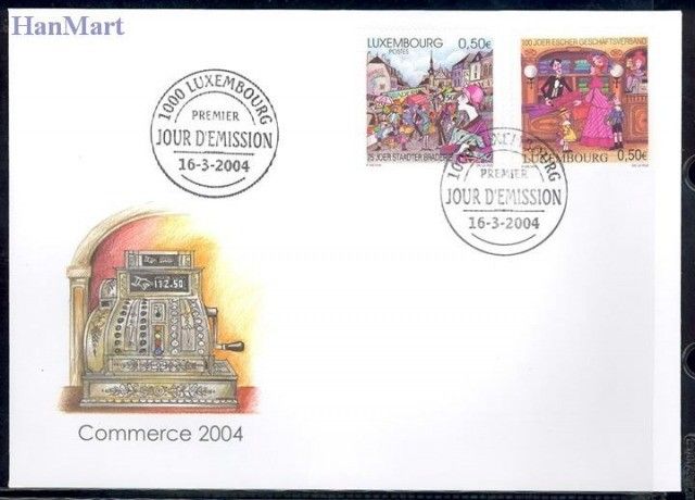 Znaczek Luksemburg 2004 Mi 1634-1635 FDC