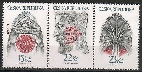 Znaczek Czechy 1998 Mi 173-175 Czyste **