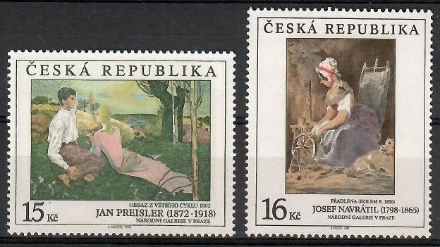 Znaczek Czechy 1998 Mi 201-202 Czyste **