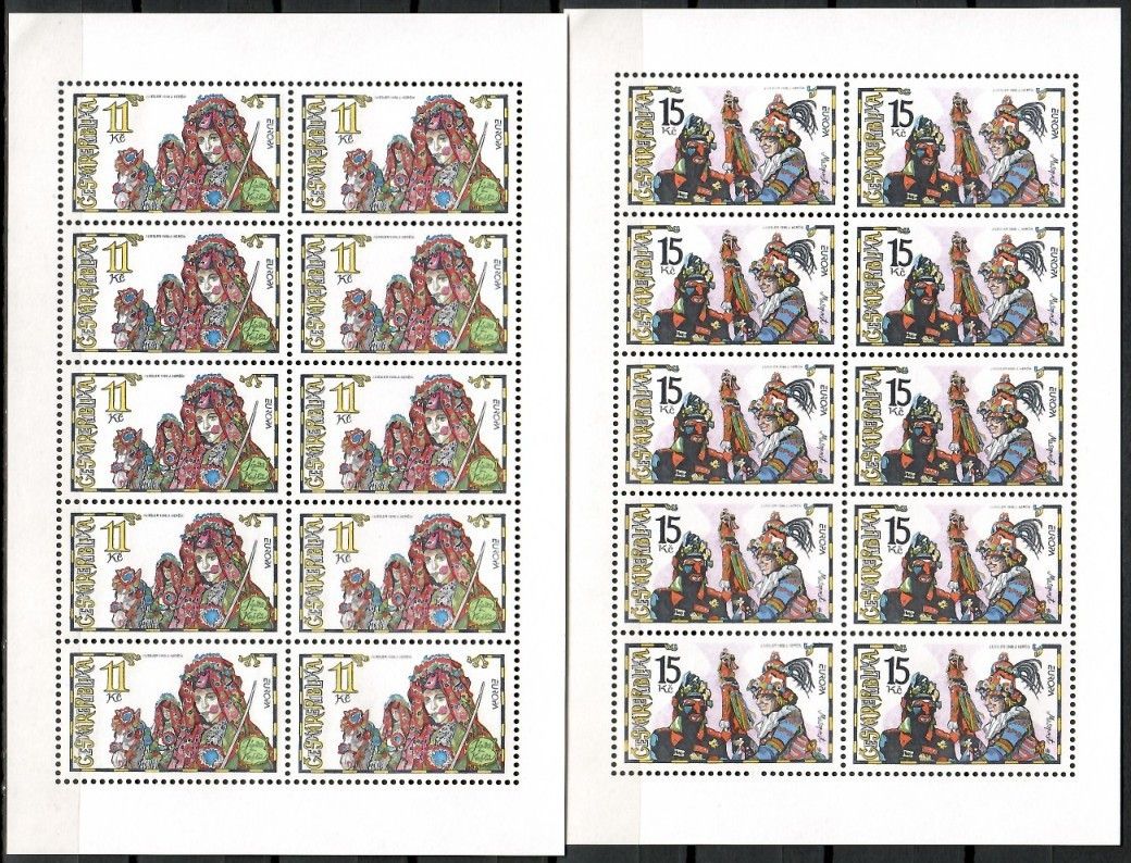 Znaczek Czechy 1998 Mi ark 182-183 Czyste **