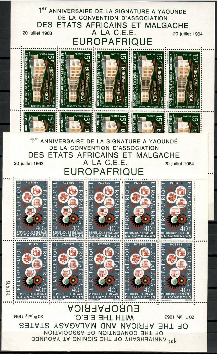 Znaczek Kamerun 1964 Mi ark 408-409 Czyste **