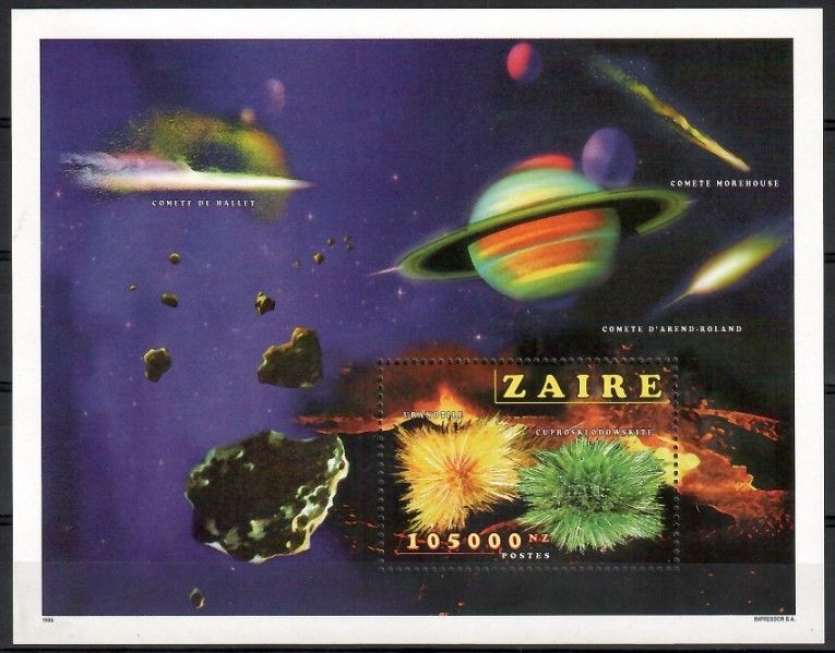 Znaczek Kongo Kinszasa / Zair 1996 Mi bl 62 Czyste **