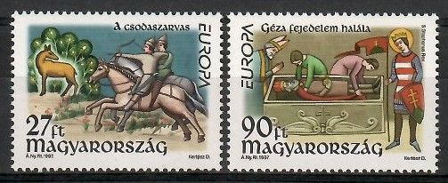 Znaczek Węgry 1997 Mi 4455-4456 Czyste **