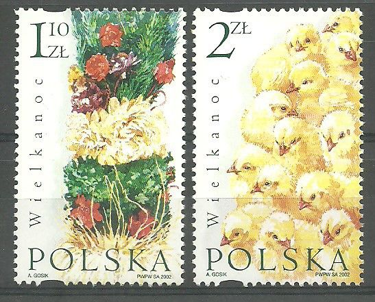Znaczek Polska 2002 Mi 3958-3959 Fi 3808-3809 Czyste **