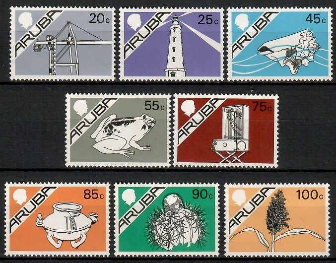 Znaczek Aruba 1987 Mi 24-31 Czyste **