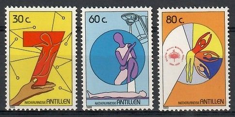 Znaczek Antyle Holenderskie 1989 Mi 668-670 Czyste **