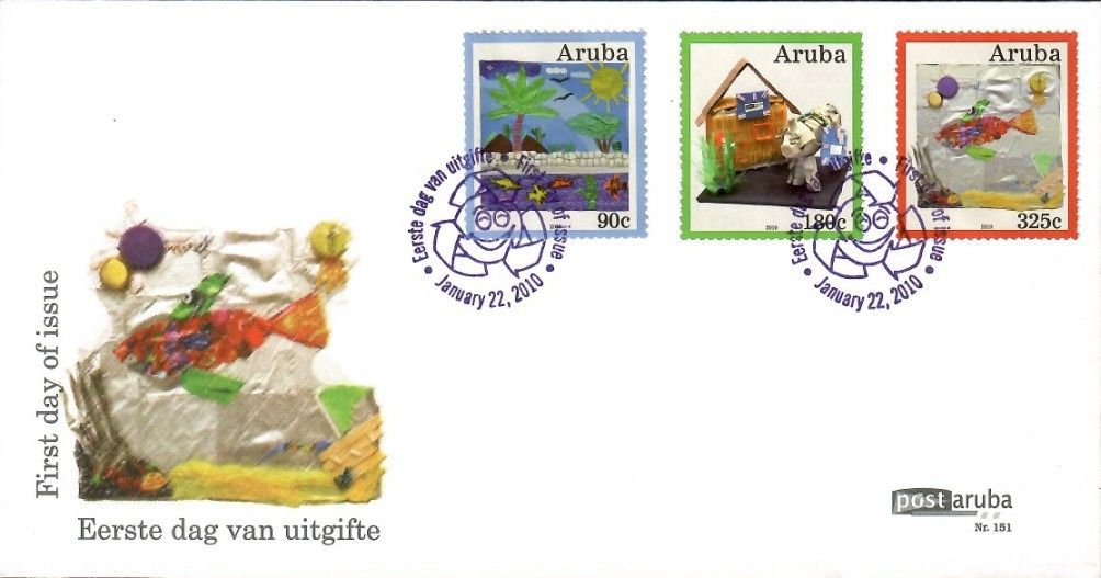 Znaczek Aruba 2010 Mi 481-483 FDC