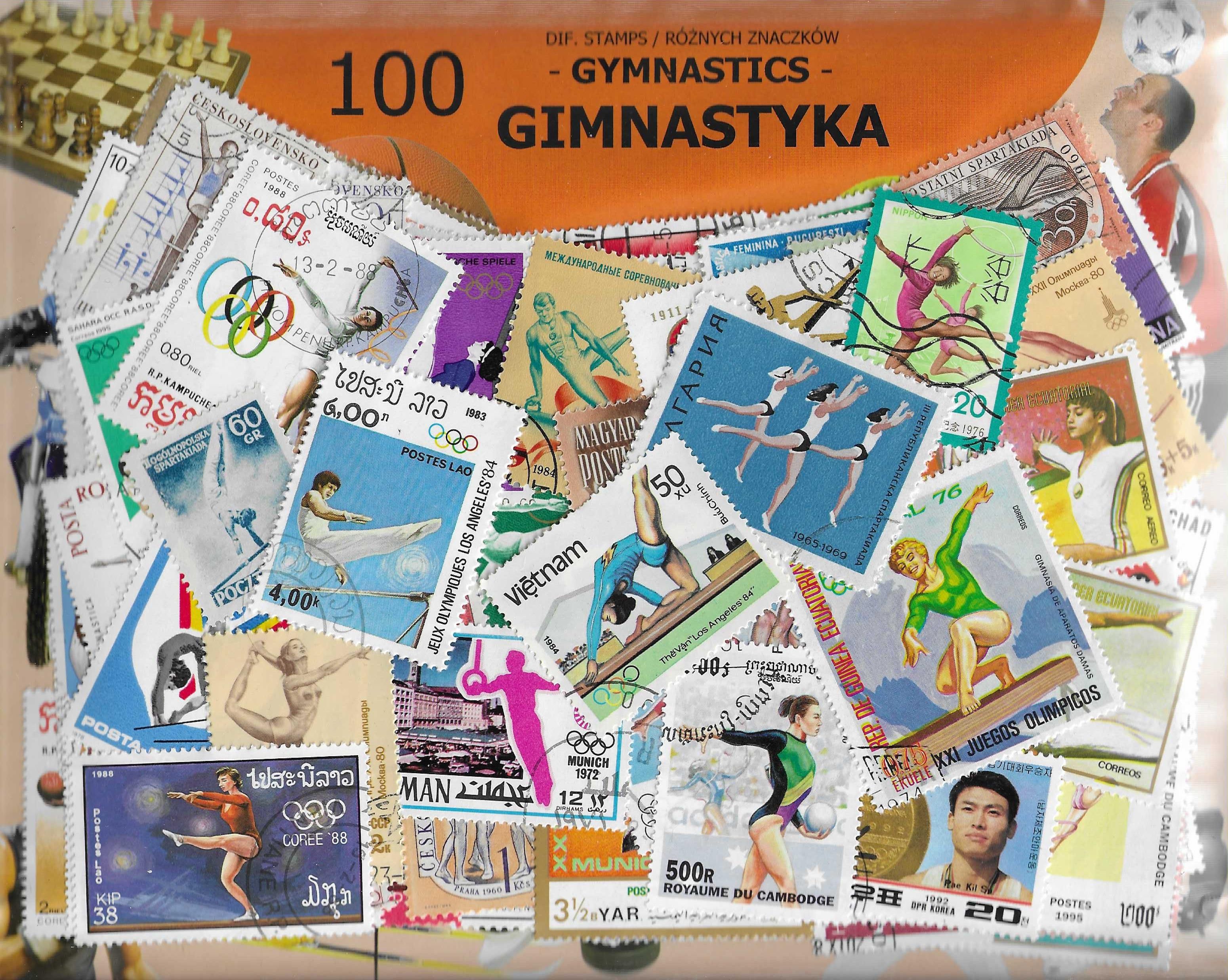 Znaczek GIMNASTYKA - 100 znaczków 100 znaczków
