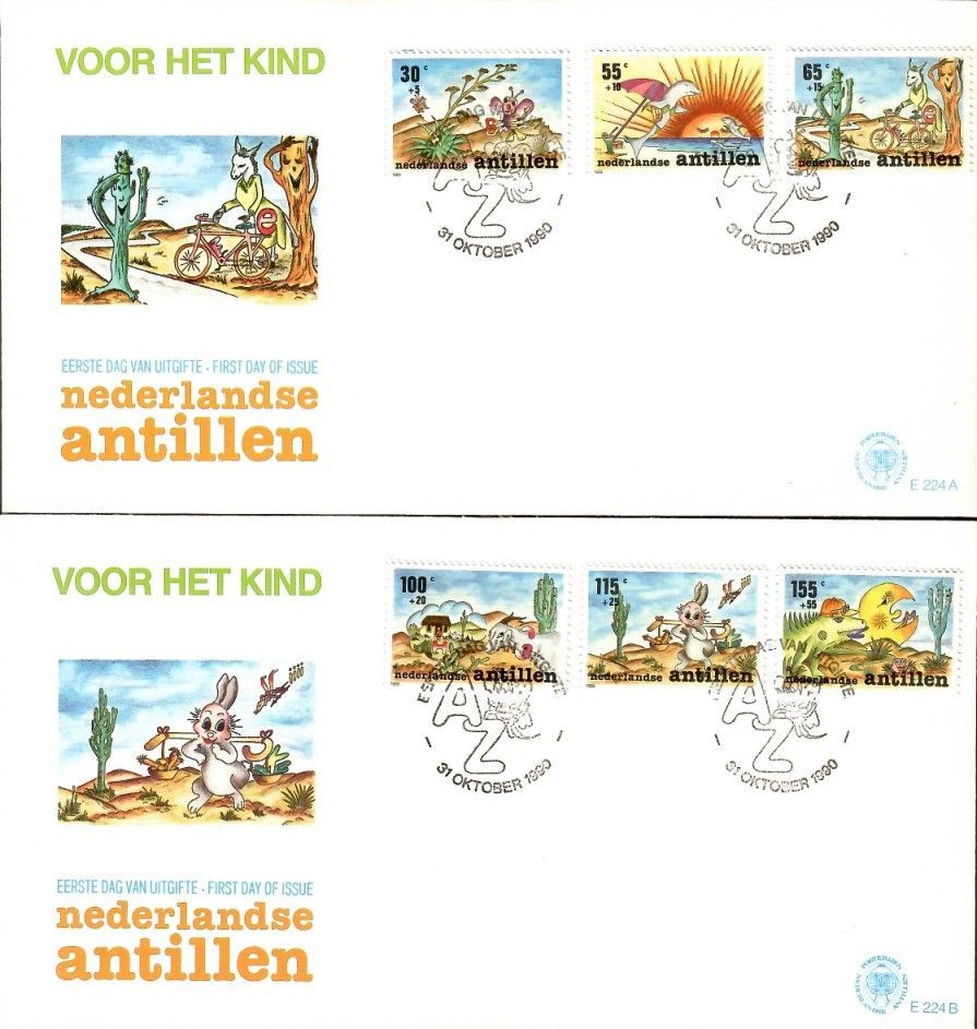 Znaczek Antyle Holenderskie 1990 Mi 700-705 FDC