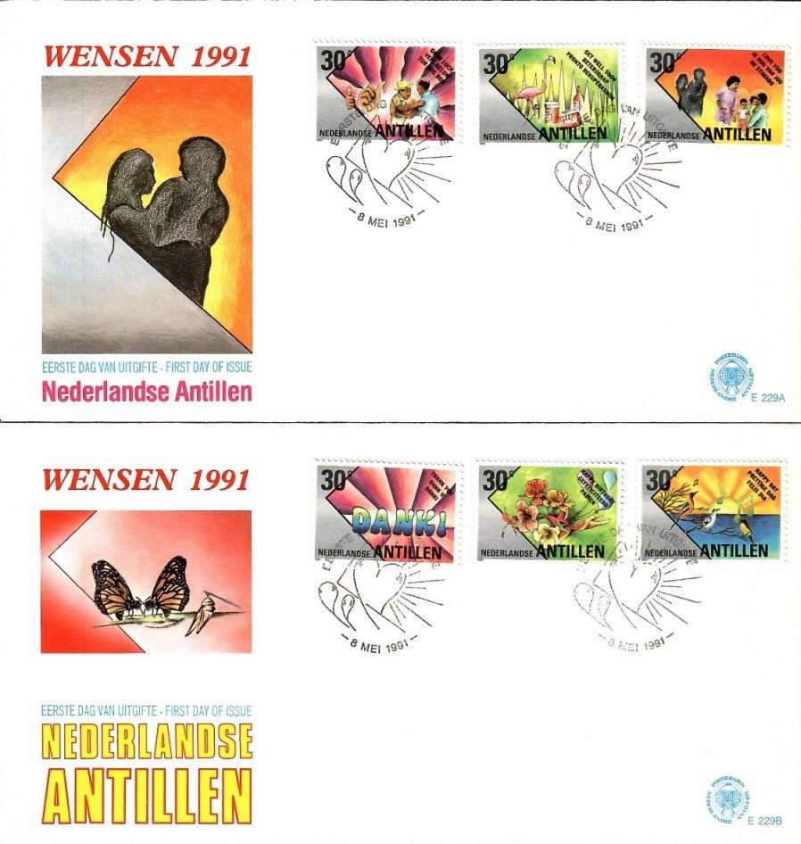 Znaczek Antyle Holenderskie 1991 Mi 717-722 FDC