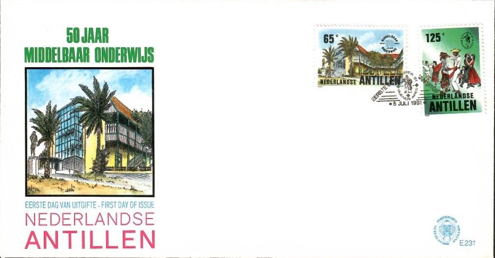 Znaczek Antyle Holenderskie 1991 Mi 726-727 FDC