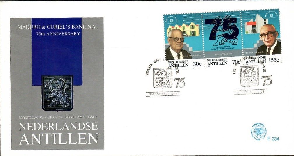 Znaczek Antyle Holenderskie 1991 Mi 736-738 FDC