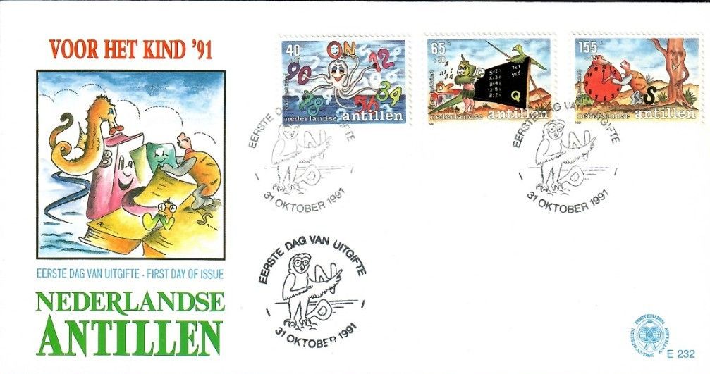 Znaczek Antyle Holenderskie 1991 Mi 728-730 FDC