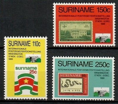 Surinam 1989 Mi 1314-1316 Czyste **