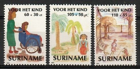 Znaczek Surinam 1991 Mi 1391-1393 Czyste **