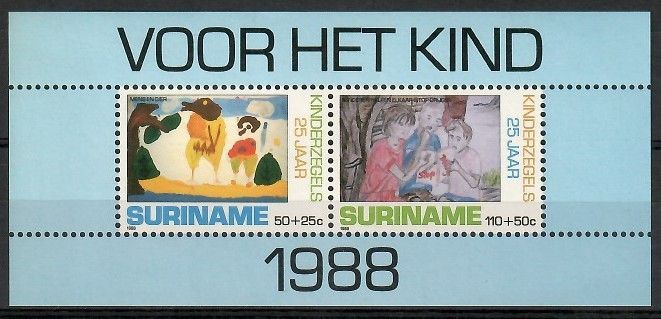 Znaczek Surinam 1989 Mi bl 49 Czyste **
