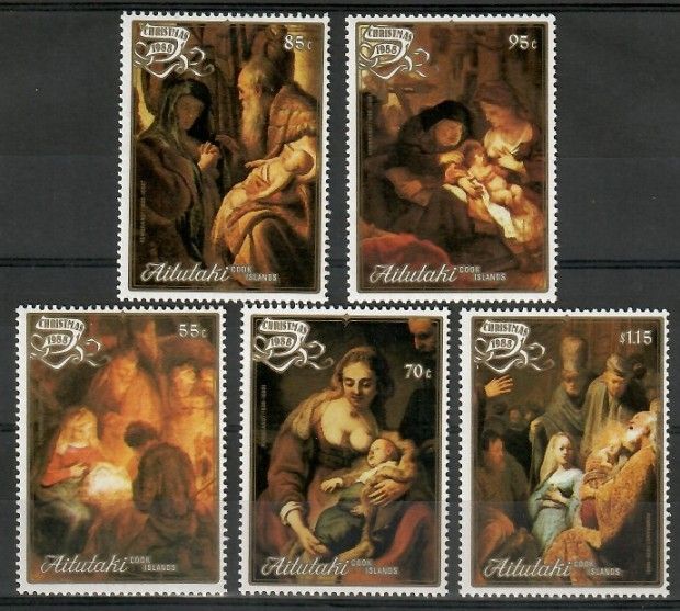 Znaczek Aitutaki 1988 Mi 642-646 Czyste **