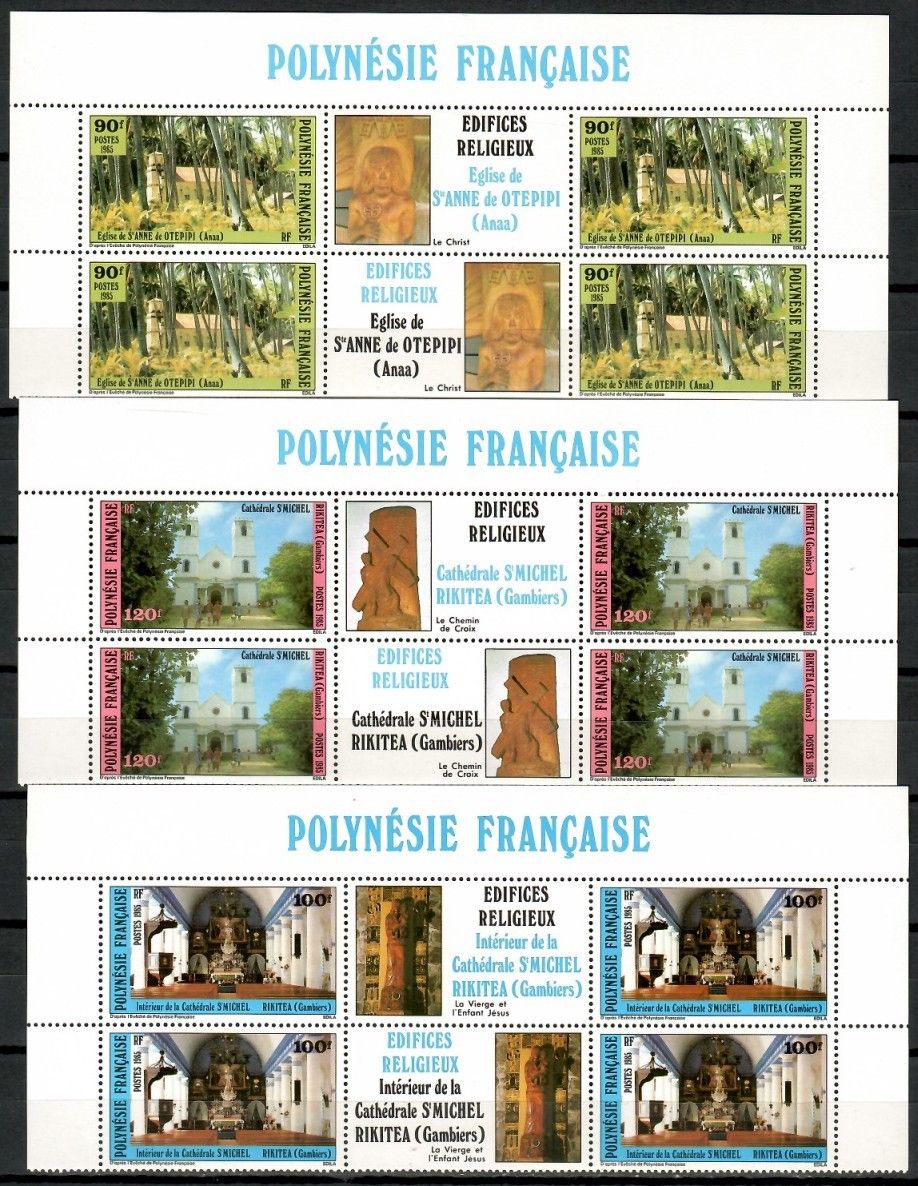 Znaczek Polinezja Francuska 1985 Mi 439-441 Czyste **