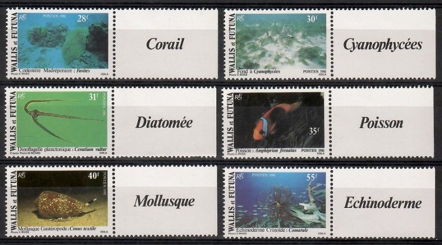 Znaczek Wallis et Futuna 1981 Mi 390-395 Czyste **