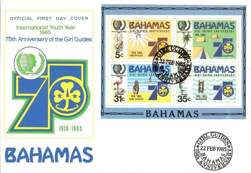 Znaczek Bahamy 1985 Mi bl 45 FDC