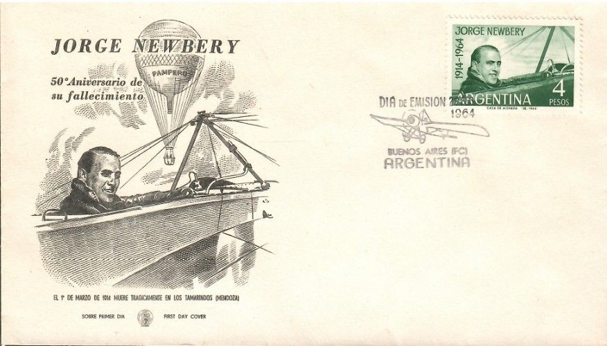 Znaczek Argentyna 1964 Mi 837 FDC