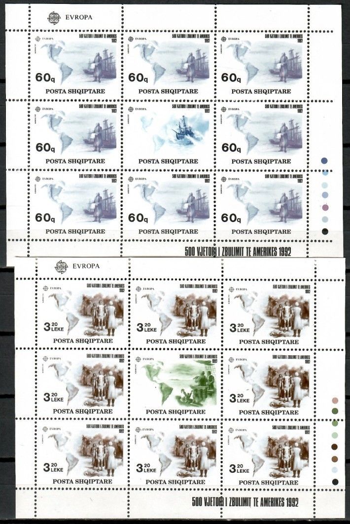 Znaczek Albania 1992 Mi ark 2510-2511 Czyste **