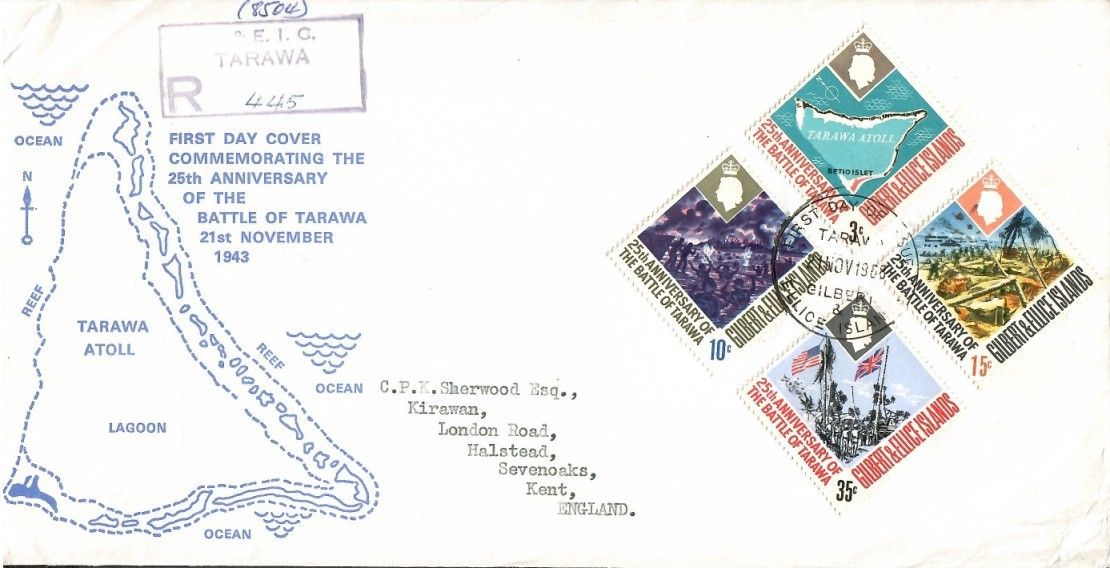 Znaczek Wyspy Gilberta i Ellice 1968 Mi 145-148 FDC