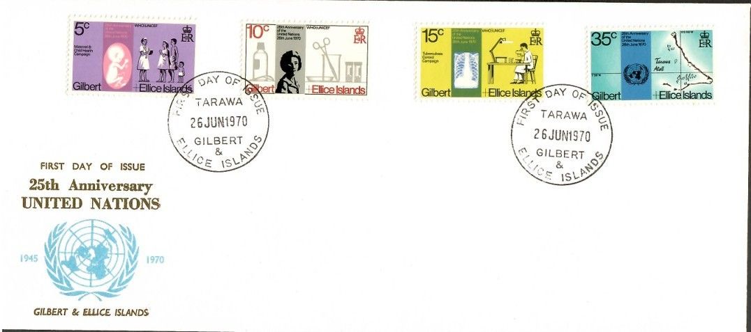 Znaczek Wyspy Gilberta i Ellice 1970 Mi 157-160 FDC