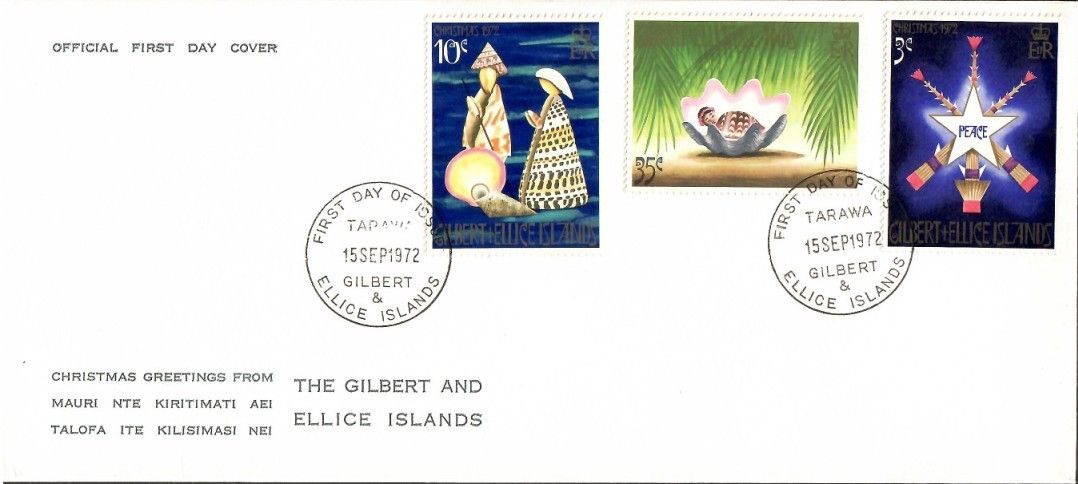 Znaczek Wyspy Gilberta i Ellice 1972 Mi 198-200 FDC