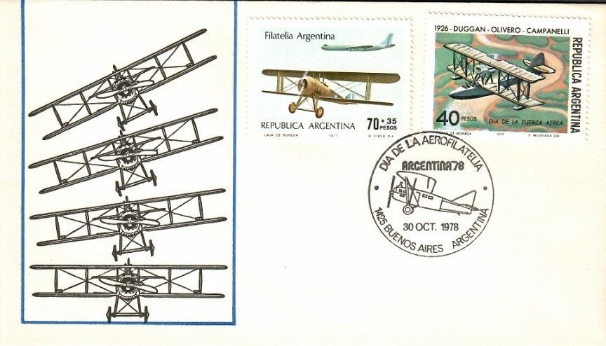 Znaczek Argentyna 1977 Mi 1305y+1318 FDC