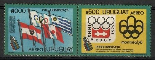 Znaczek Urugwaj 1975 Mi 1352-1353 Czyste **