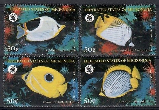 Znaczek Mikronezja 1995 Mi 418-421 Czyste **