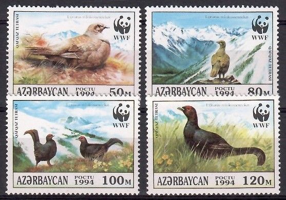 Znaczek Azerbejdżan 1994 Mi 161-164 Czyste **