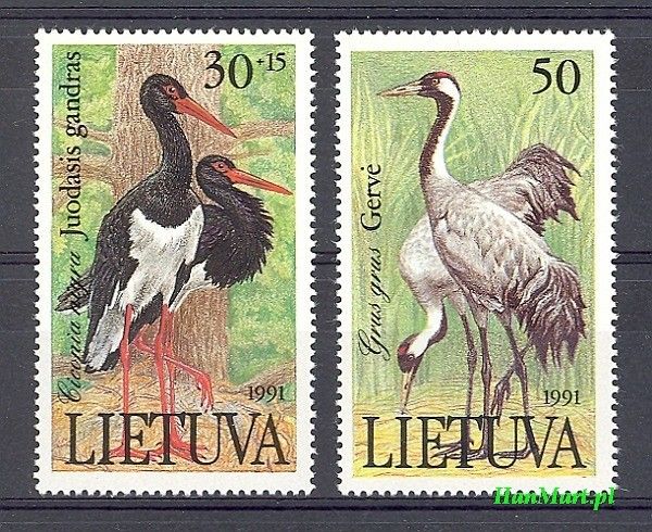 Znaczek Litwa 1991 Mi 489-490 Czyste **