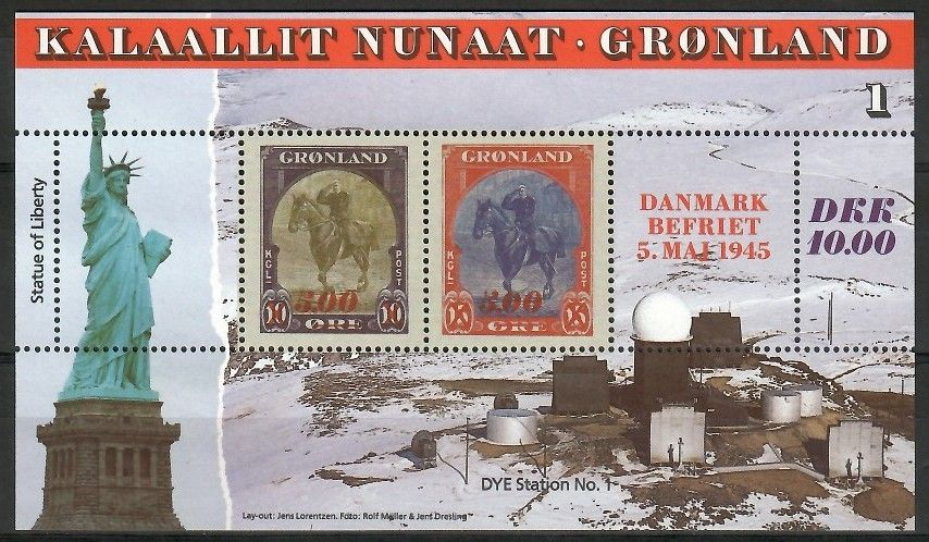 Znaczek Grenlandia 1995 Mi bl 6 Czyste **