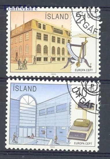 Znaczek Islandia 1990 Mi 726-727 Stemplowane