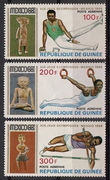 Znaczek Gwinea 1969 Mi 519-521 Czyste **