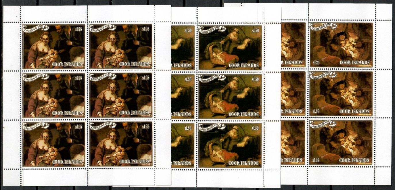 Znaczek Wyspy Cooka 1987 Mi ark 1249-1251 Czyste **