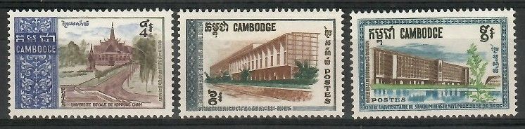 Znaczek Kambodża 1968 Mi 231-233 Czyste **