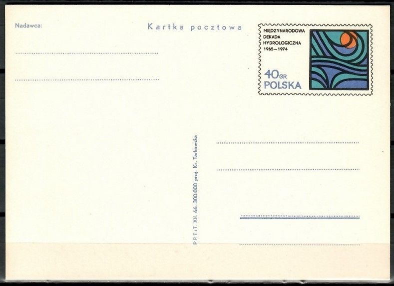 Znaczek Polska 1967 Fi Cp 322 Całostka pocztowa