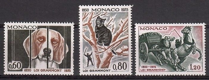 Znaczek Monako 1975 Mi 1204-1206 Czyste **