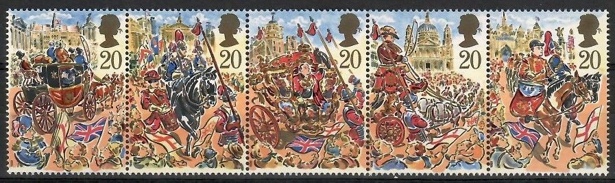 Znaczek Wielka Brytania 1989 Mi 1230-1234 Czyste **
