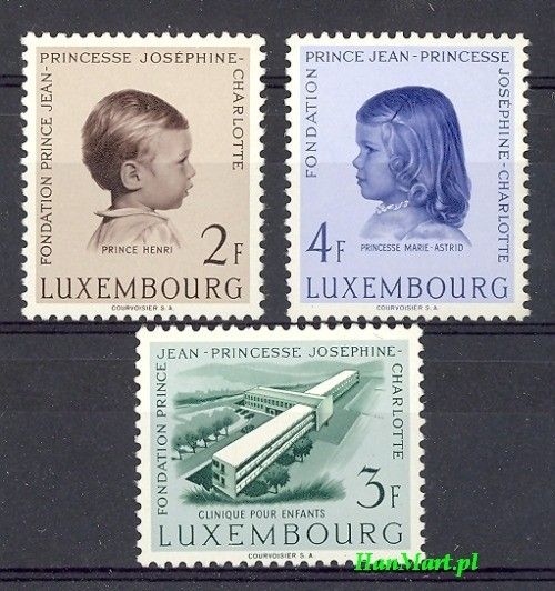 Znaczek Luksemburg 1957 Mi 569-571 Czyste **