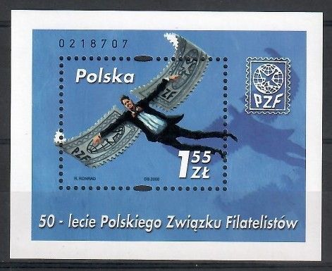 Znaczek Polska 2000 Mi bl 143 Fi bl 173 Czyste **