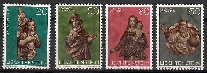 Znaczek Liechtenstein 1977 Mi 688-691 Czyste **