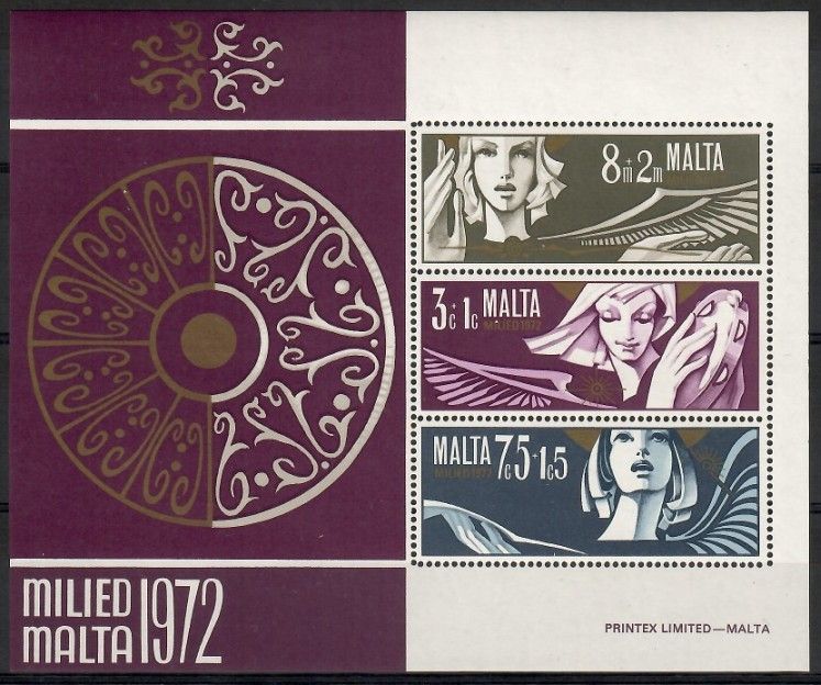 Znaczek Malta 1972 Mi bl 2 Czyste **