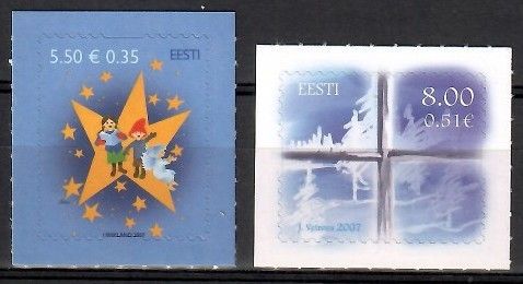 Znaczek Estonia 2007 Mi 598-599 Czyste **