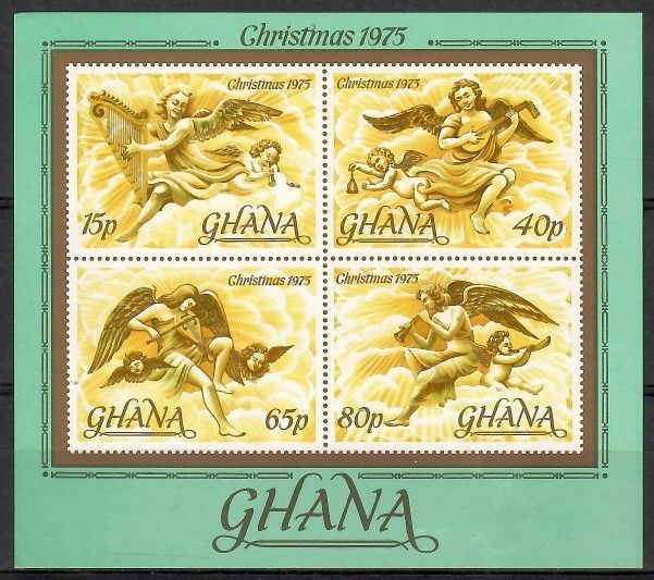 Znaczek Ghana 1975 Mi bl 63 Czyste **