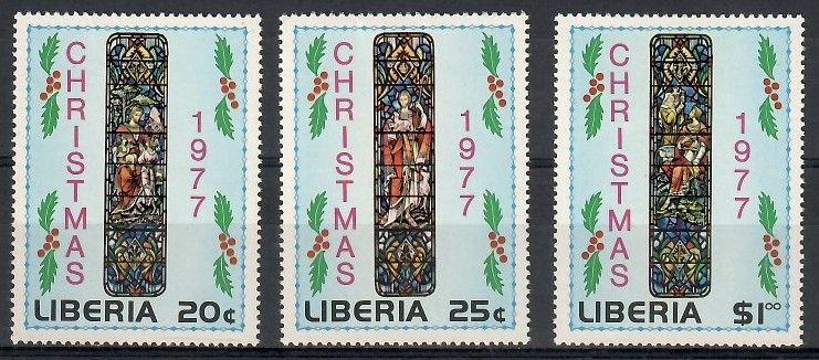 Znaczek Liberia 1977 Mi 1044-1046 Czyste **